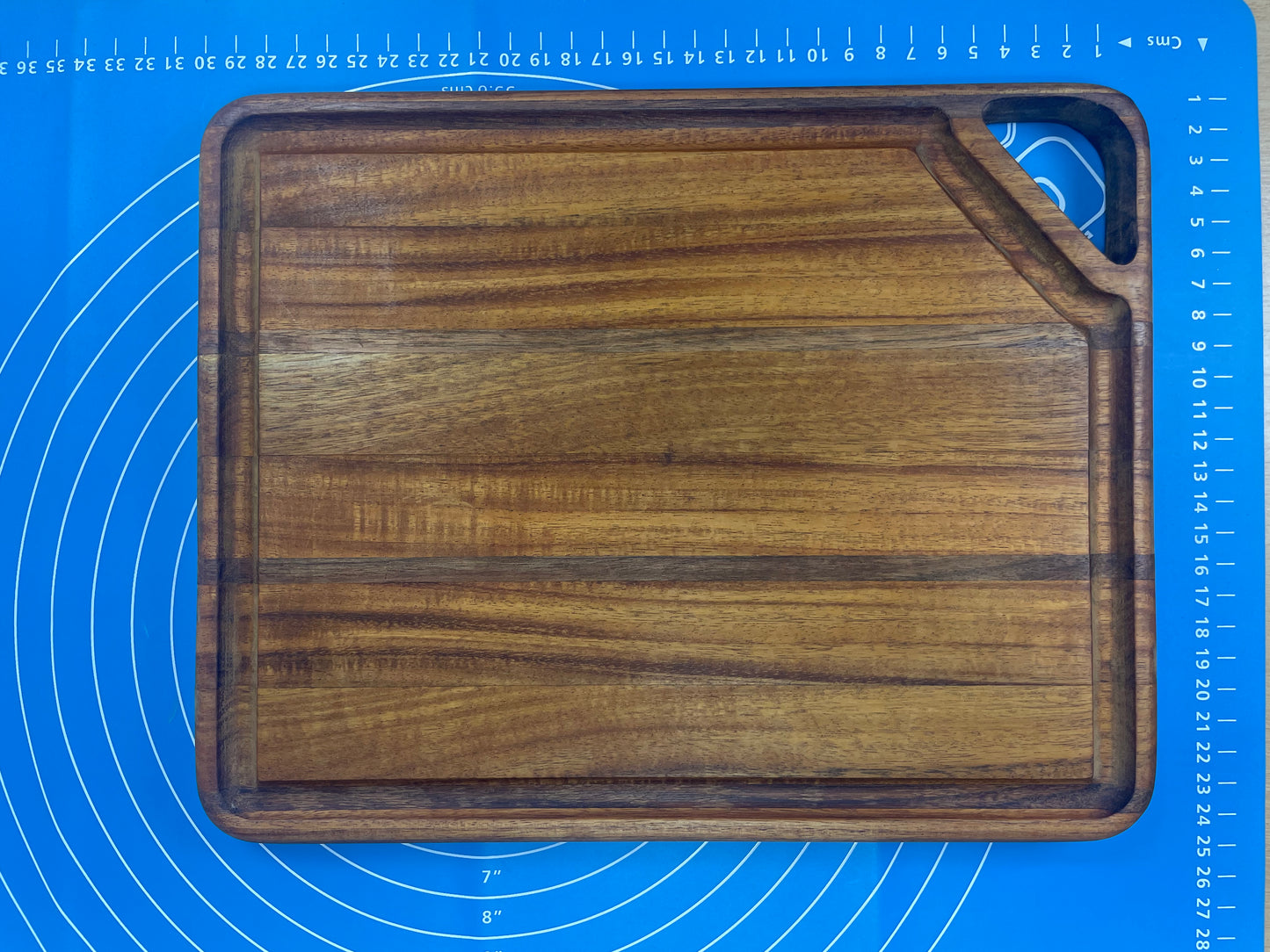 Chopping Board - D Handle With End Groves