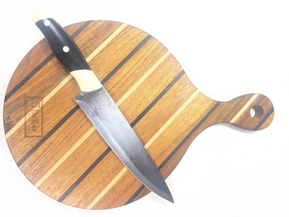 Chopping Board- Circle With Line Pattern and Handle